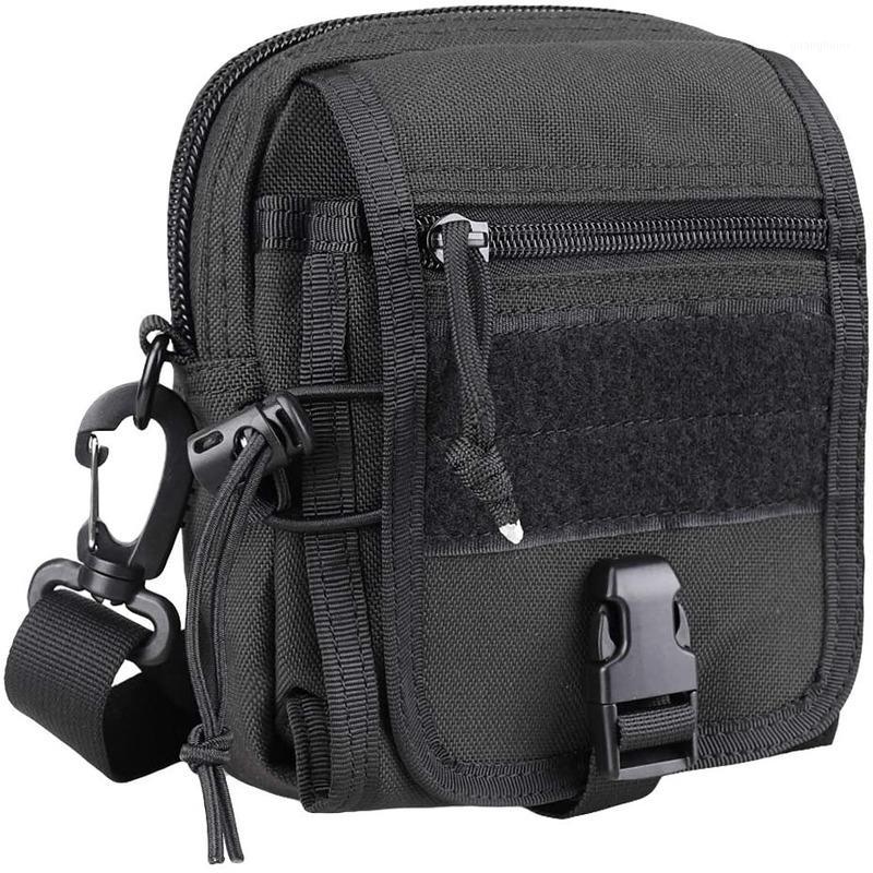

Tactical equipment bag compact utility tool waist bag with shoulder strap1, Bk