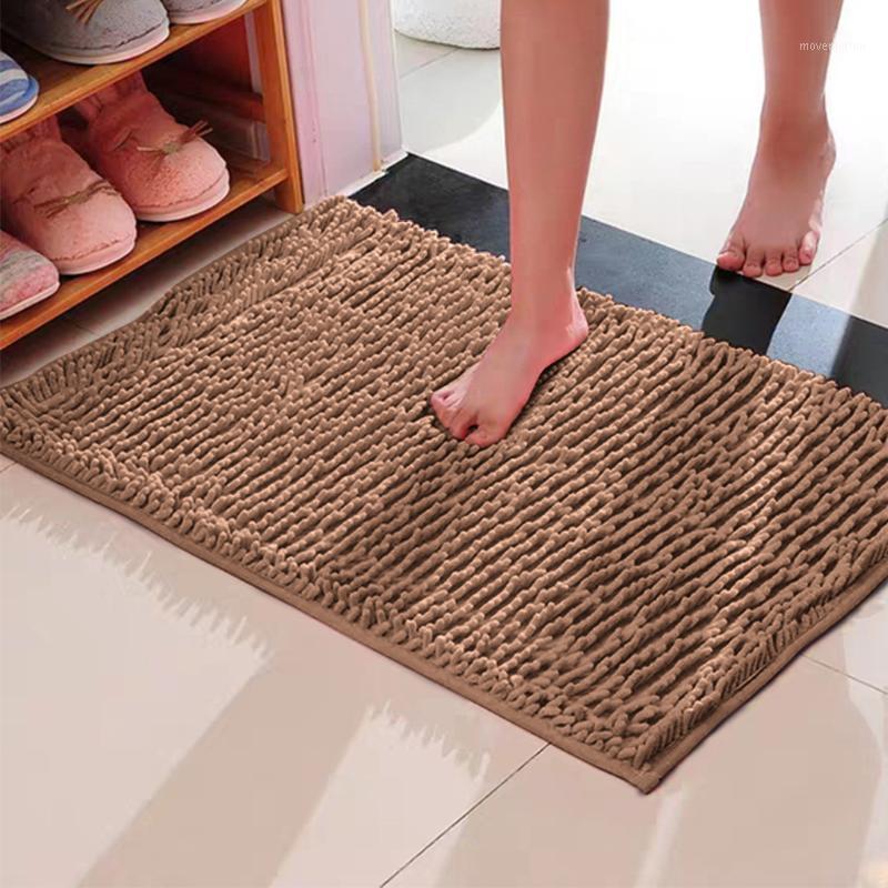 

Chenille carpet 40x60CM chair chair pad non-slip bathroom mat home decoration living room Bedroom area carpets1, Pink