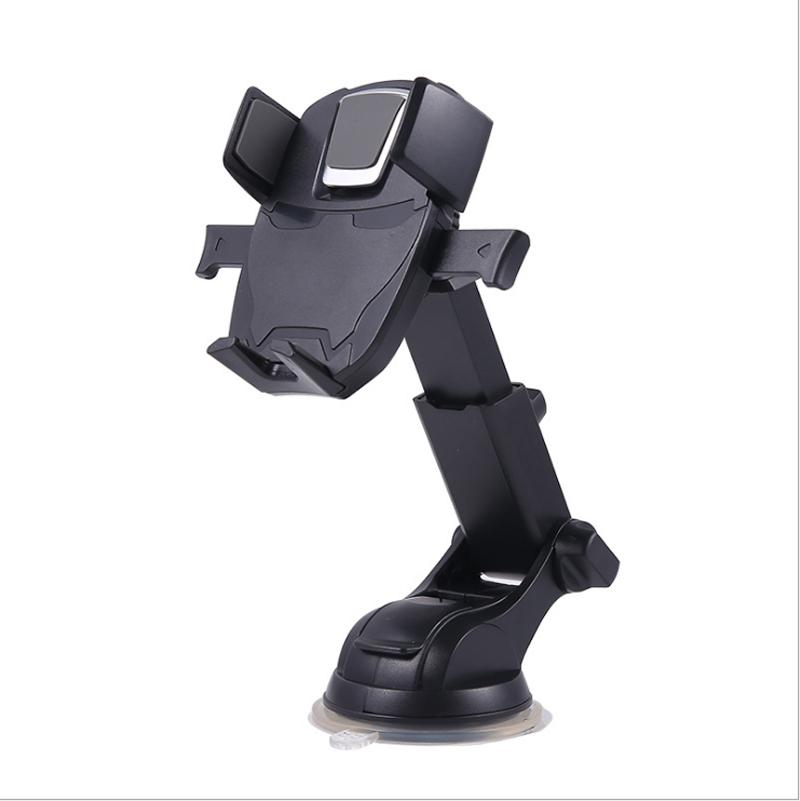 

Universal Cell Phone Car Mounts Holders 360° Rotating Windshield Desktop Brackets for iPhone Samsung Huawei Foldable Retractable, Black