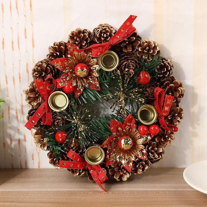 

Christmas Wreath Handmade Rattan Pendant Garland Shopping Mall Christmas Tree Door Decoration Advent Wreath Dropshipping1, 20cm as picture