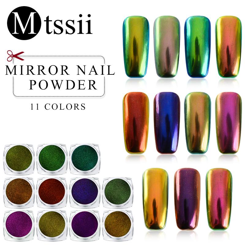 

Mtssii Dazzling Mirror Magic Nail Glitter Powder Mirror Effect Nail Art Powder UV Art Decoration Pigment Dust Manicure Tips