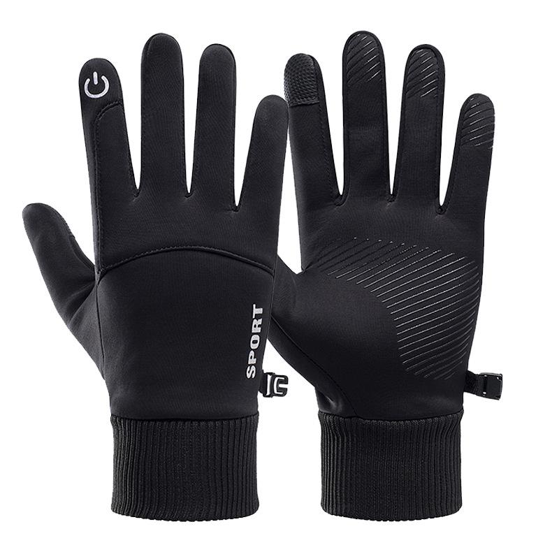 

Outdoor touch screen gloves men and women autumn and winter sports cycling windproof warm fleece mountaineering ski gloves