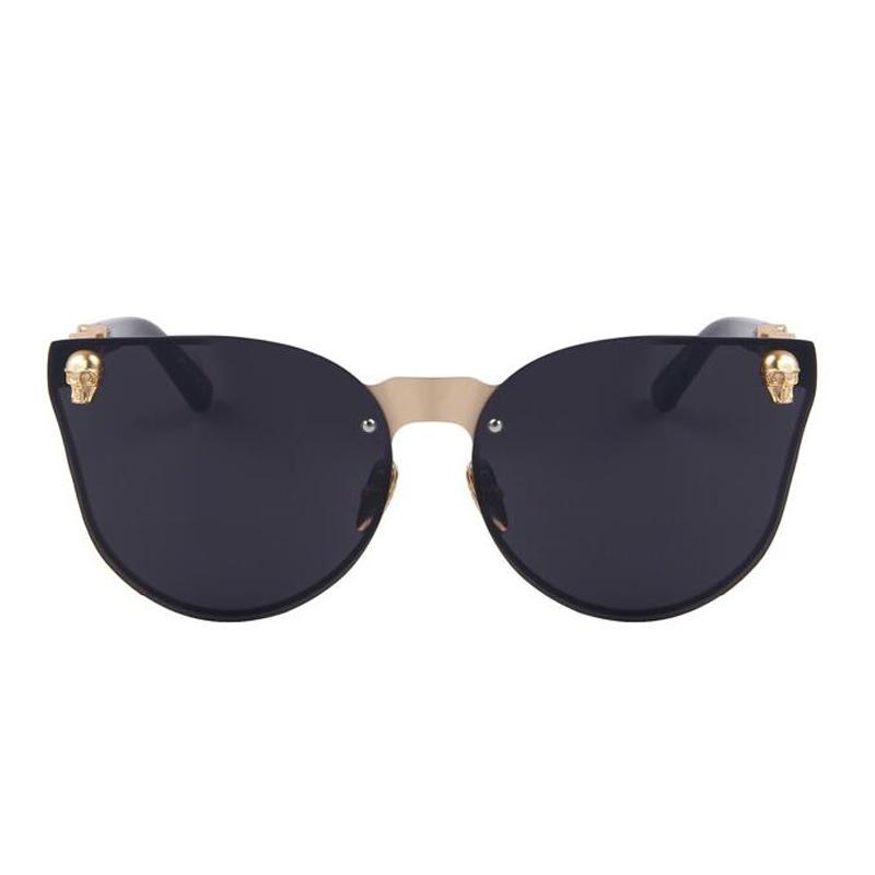 

New Skeleton Fashion Women Gothic Sunglasses Men Skull Frame Metal Temple Sunglasses