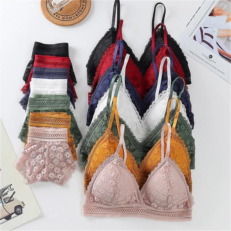 

Women Lace Bra Sets Seamless Underwear Backless Vest Sexy Panties Padded Ultrathin Bralette Female Lingerie Briefs Sports Bra1, Blue