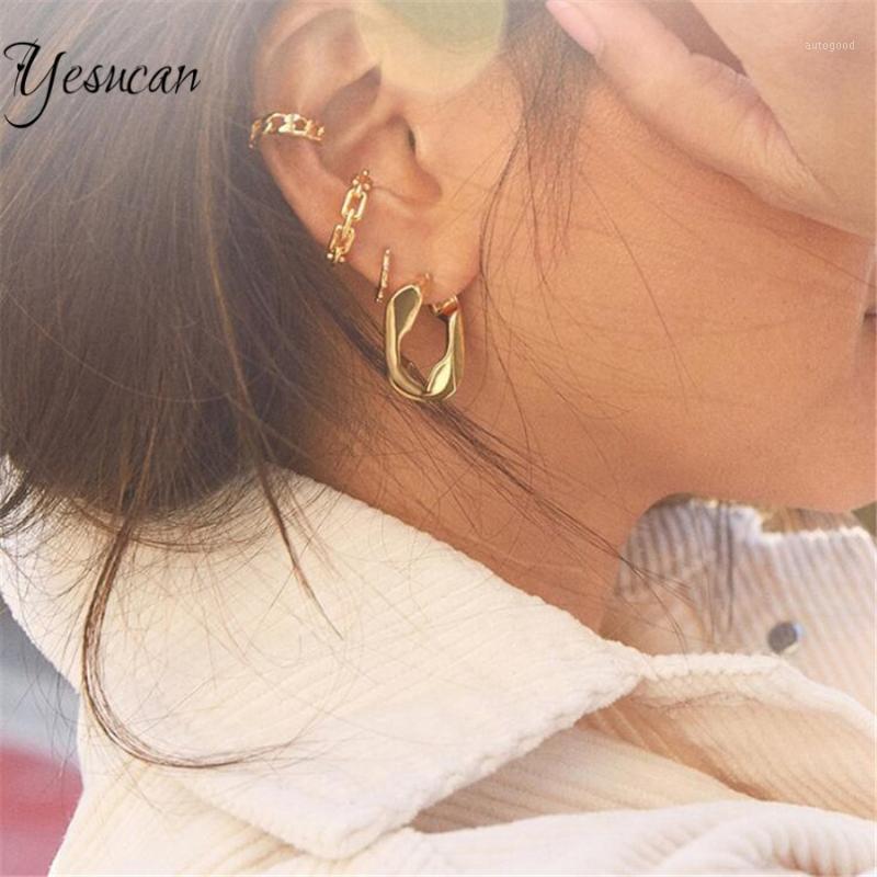 

Dangle & Chandelier Simple Irregular Geometric Circle Drop Earrings For Women Fashion Gold Color Alloy Twisted Hanging Hook Jewelry1