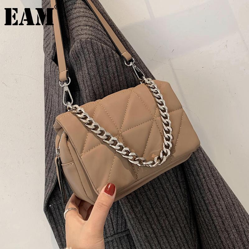 

[EAM] Women Early Spring New Trend Brief Chains Oxford Personality All-match Crossbody Shoulder Bag Fashion Tide 2021 18A1502, Beige