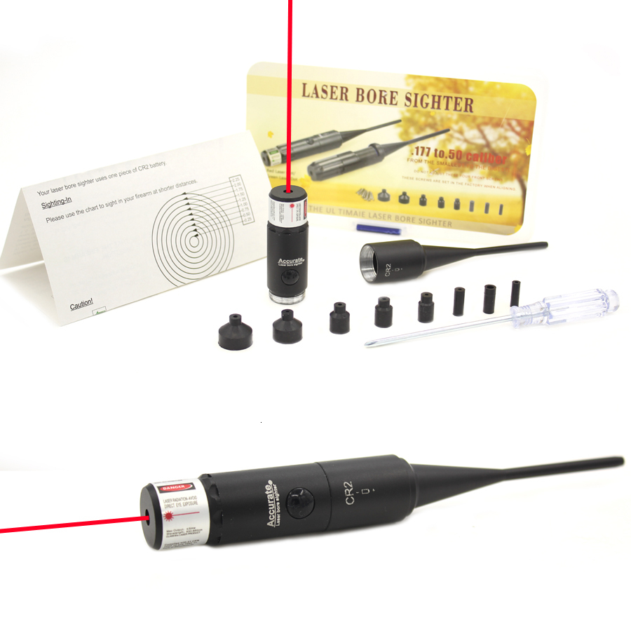 

Laser Red BoreSighter Bore Sight Kit for .177 to .50 Caliber Scope Red Dot Kit Set Tools with Rotary switch Bore Sight Set