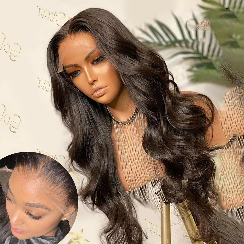 

Cheap Gluels 13x4 13x6 Thin Transparent Human Front wigs,Brazilian Hair Swiss HD Lace Frontal Wig For Black Women