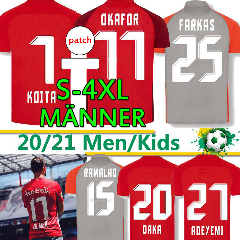 

2020 2021 Salzburg Champions Version Soccer Jerseys 20 21 RBS SZOBOSZLAI SUCIC DAKA KOITA MEN MÄNNER Uniformen Football Shirts uniforms, 4 ucl version away
