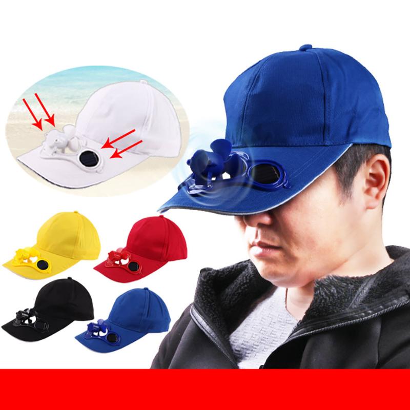 

Men Cycling Bike headband Cap Summer Outdoor Solar Sun Power Hat Cap Cooling Cool Fan For Golf Baseball Sport Gorra Ciclismo 65, White