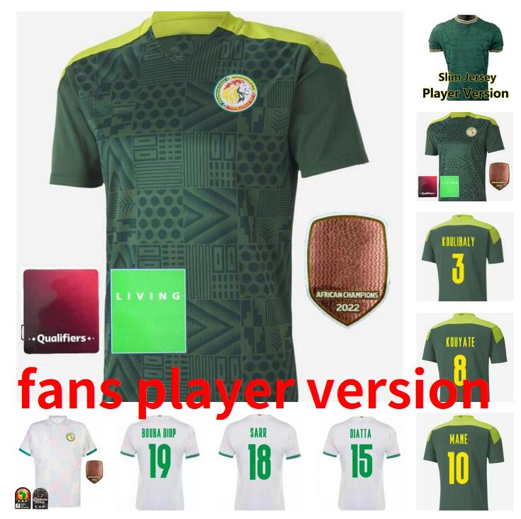 

one star 21 22 Senegal soccer jerseys 2021 2022 MANE KOULIBALY GUEYE KOUYATE SARR Maillot de football jersey DIALLO Mendy GANA DIEDHIOU DIENG DIA fans player version