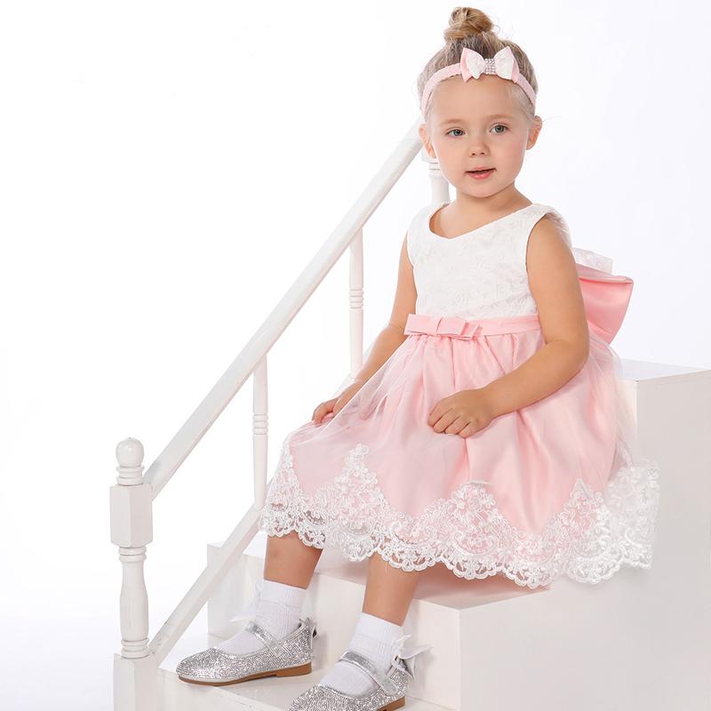 

2021 Newborn Lovely Baby Girl Dress 1st Birthdays Dress For Girl Clothing Clothes Princess Wedding Kids Baptism Dresses Gauze, Peach pink