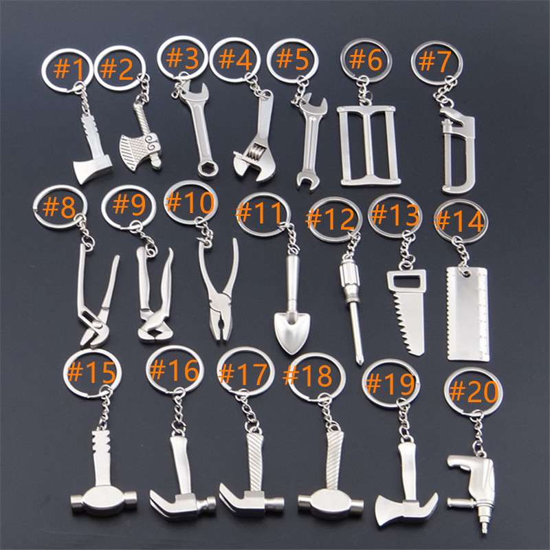 

20 Styles Zinc Alloy Changeable Spanner Keychain Charm Fashion Wrench Key Chain Phone Pendant