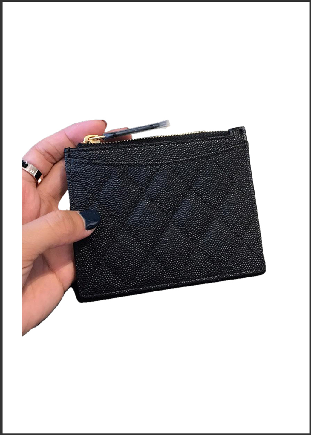

Designers Womens Handbags Purses card holder high quality genuinel leather short, Black