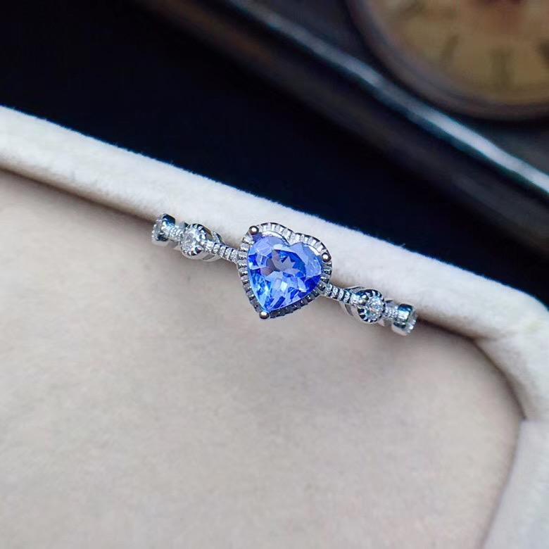 

Best Gift Real and Natural Tanzanite Ring Wedding Engagement Rings for Women 925 sterling silver Natural and Real Ring
