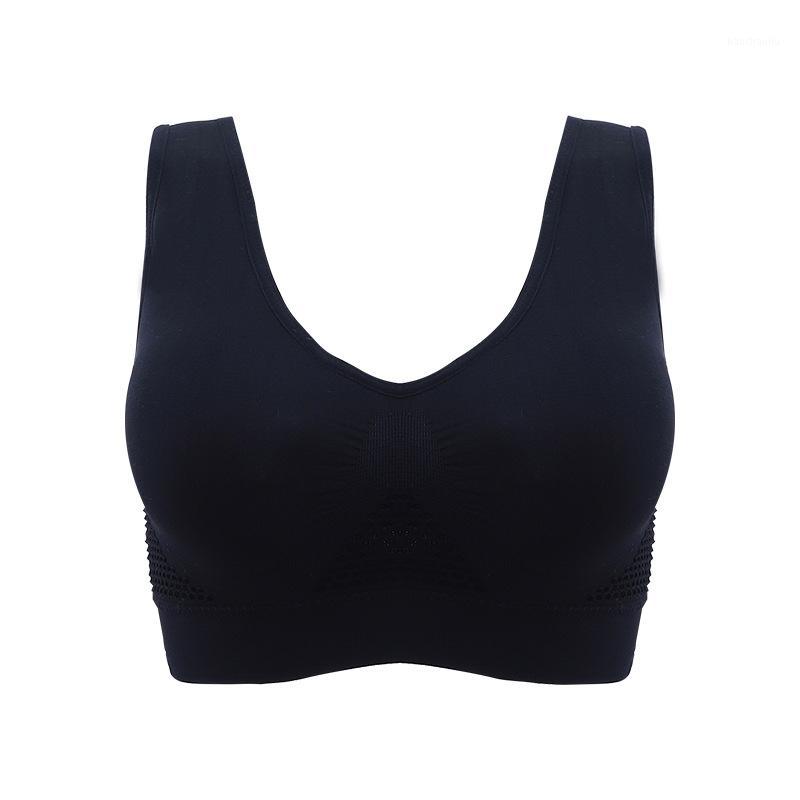 

Air Permeable Cooling Sportswear Yoga Shirts Fitness Women Seamless Full Cup Bra Gym Sport Running Bra Vest Tanks Female1, White