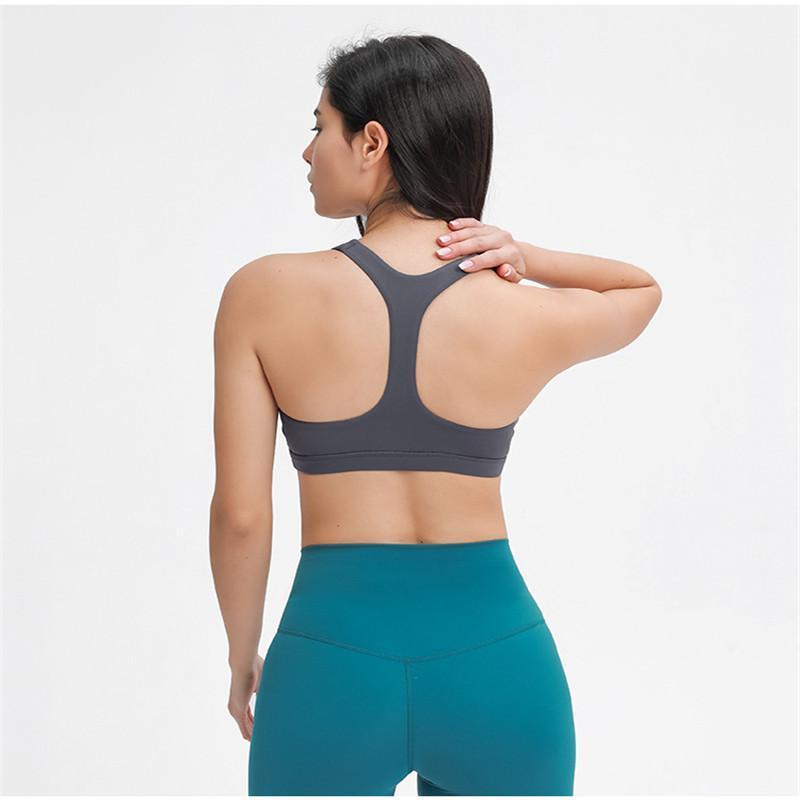 

Women Naked Feel Push Up Athletic Fitness Sports Bras Anti-sweat Padded Tops Bare Workout Gym Yoga Brassiere1, Black