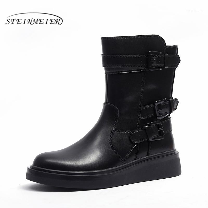 

Winter boots Women Leather Ankle Boots Comfortable quality soft Shoes Brand Designer Handmade 2020 black motorcycle1