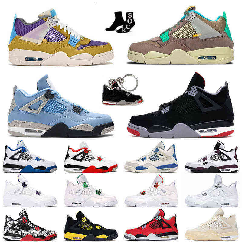 

Jardons Jumpman 4 Men Women Basketball Shoes White Oreo Sneakers University Blue Thunder 4s Black Cat Fire Red Thunder What the DIY Bred, Light yellow