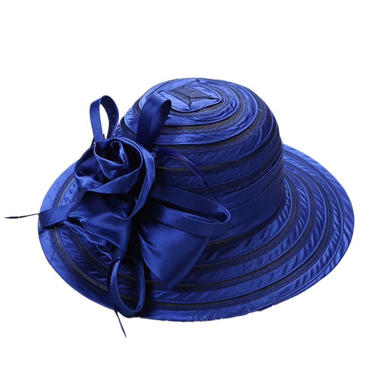 

Flower Design Summer Caps Women Sun Hat Adult Bridal Wedding Outdoor Fishing UV Protection Wide Brim Solid Travel Beach Fashion, White