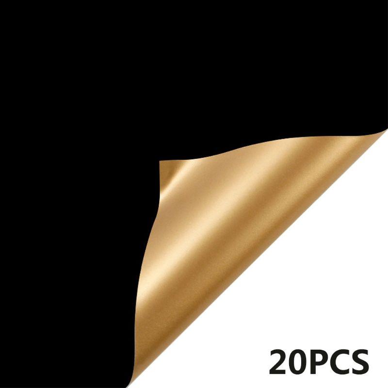 

20 Sheets 23.6X23.6 Inch Two-color Double Sided Golden Flower Wrapping Paper U90A