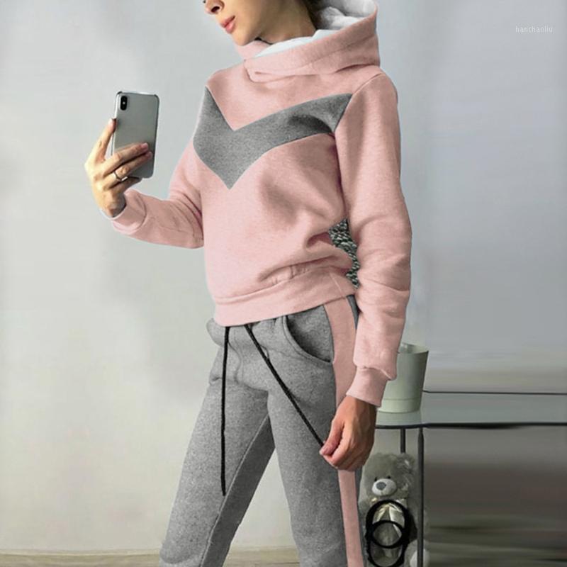 

Women Tracksuit 2 Piece Set Women 2020 Fall Sweat Suits Two Piece Set Top And Pants Sportswear Autumn Ladies Tracksuits#g41, Gray