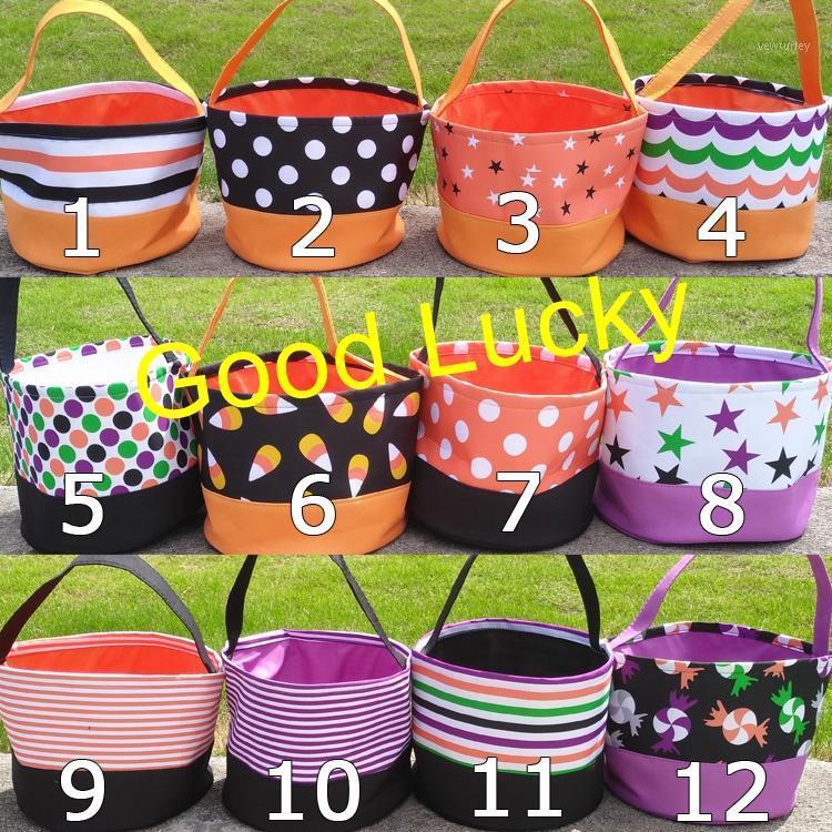 

10pcs/lot Candy Halloween Bucket For Kids, Custom Halloween Treat or Trick Candy Buckets Bag1