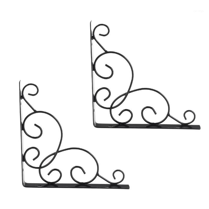 

Hot New 2Pcs Shelf Brackets Wall Mounted Floral Shelf Brackets,for and Glass Panels1