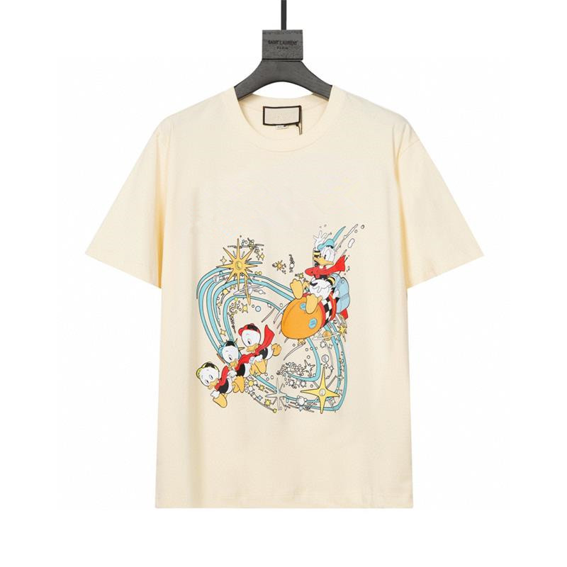 

2021 Fashion 100% Cotton Mens T Shirts Summer Print Cartoon T Shirt Women ladies short-sleeved round neck T-shirts New Man T-Shirts, White
