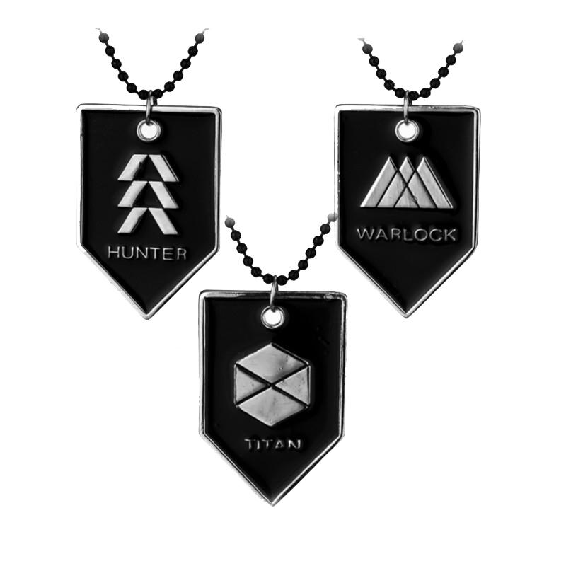 

Game Jewelry Necklace WARLOCK, TITAN, Beads Chain Necklace Men Division Dog Tag Pendants Necklaces Punk Style