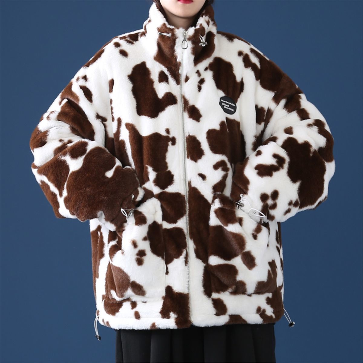 

Cotton-quilted New 2021 Winter Style Lovers Cotton-padded Clothing Youth Men's Clothes SS0I, Black and white.