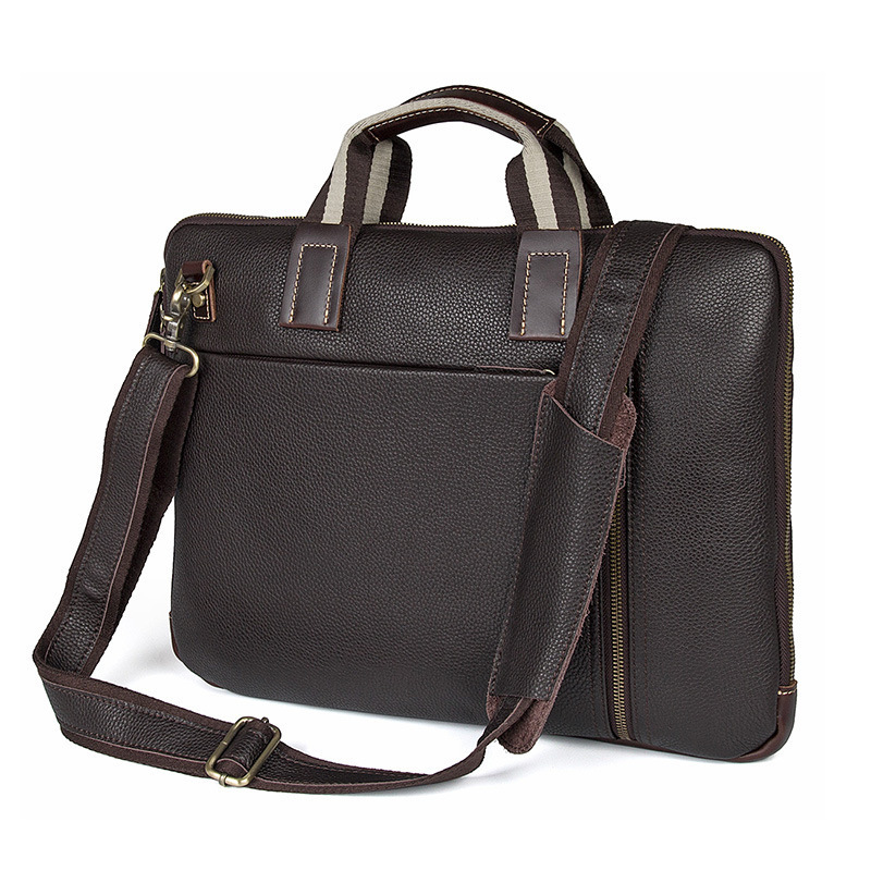 

2020 Leather Shoulder Genuine Bag Men in Briefcase From the Men's Laptop. 6ovq, Coffee