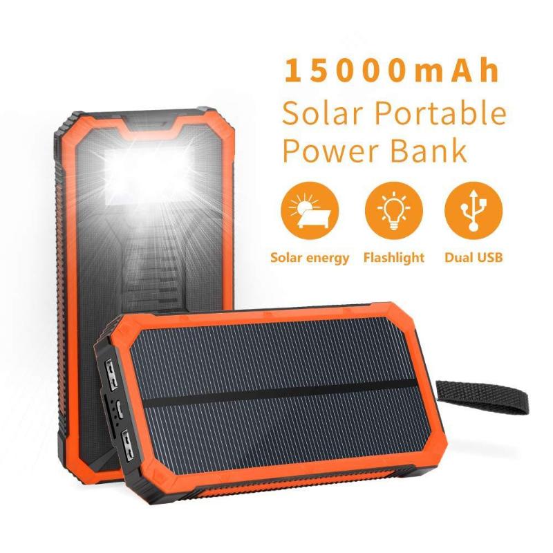 

Camping Light 10000 MA Solar Portable Power Source Outdoor Dual USB with Camping Light Charging Treasure Lantern