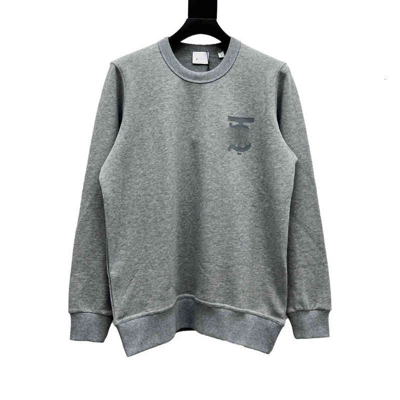 

Women's Hoodies & Sweatshirts High version autumn winter BBR basic TB limited glue pressing men's and women's round neck sweater EM7V, Black