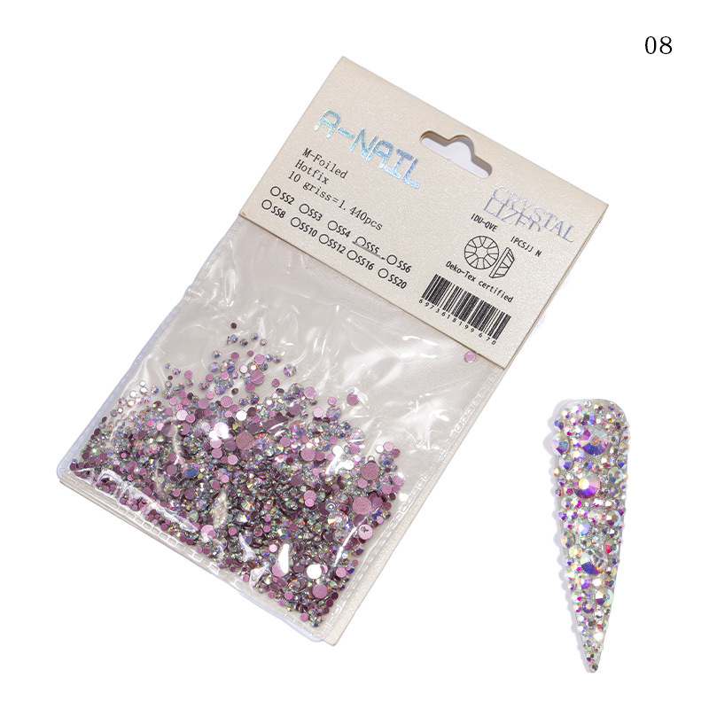 

diamond Nail art Decorations red bottom flat bottom rhinestone flame Diamond Rose gold nail paste Nail Art Decorations 20 pcs