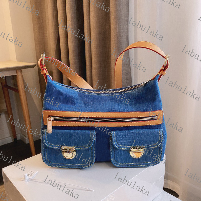 

Long-lasting history denim middle-aged bags look fashionable and versatile underarm bags ladies women shoulder bags high-quality, Not sell alone gift bag/no pay