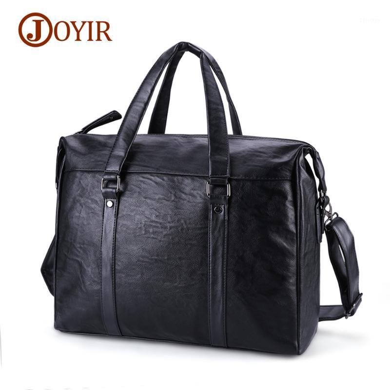 

JOYIR New PU Leather Men Briefcases Travel Crossbody Bag for Women Men Handbags Business Briefcase Shoulder Messenger Bag1, Black