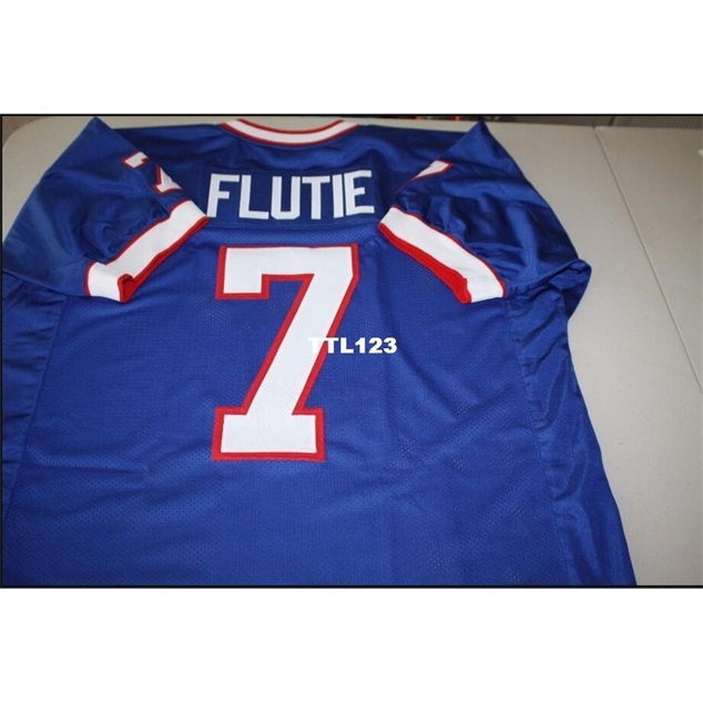 

3740 CUSTOM #7 Doug Flutie Qb Sewn Stitched Home Size S-4XL Flutie Flakes College Jersey size s-4XL or custom any name or number jersey, White