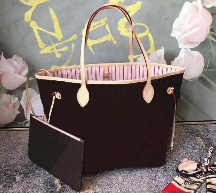 

8 color lattice 2pcs set Women bag leather ladies designer handbag lady clutch purse retro shoulder bags