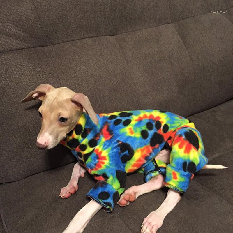 

New dog clothing Dog coat Color printed turtleneck plus velvet clothes Big clothes1, Multi
