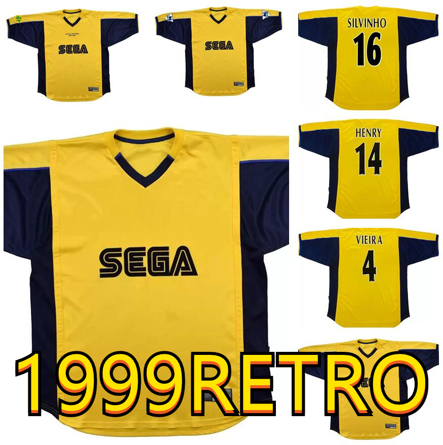 

1999 2000 2001 away Henry Bergkamp Vieira retro soccer jersey Sylvinho Ljungberg PIRES classic vintage football shirt, Away epl jersey