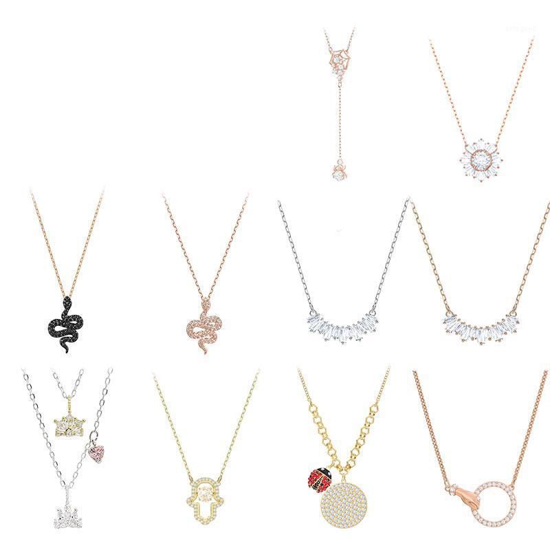 

Chains The High-quality Swa Origina Black Snake Hand Ring, Round Beads, And Diamonds Are Suitable For Women.1