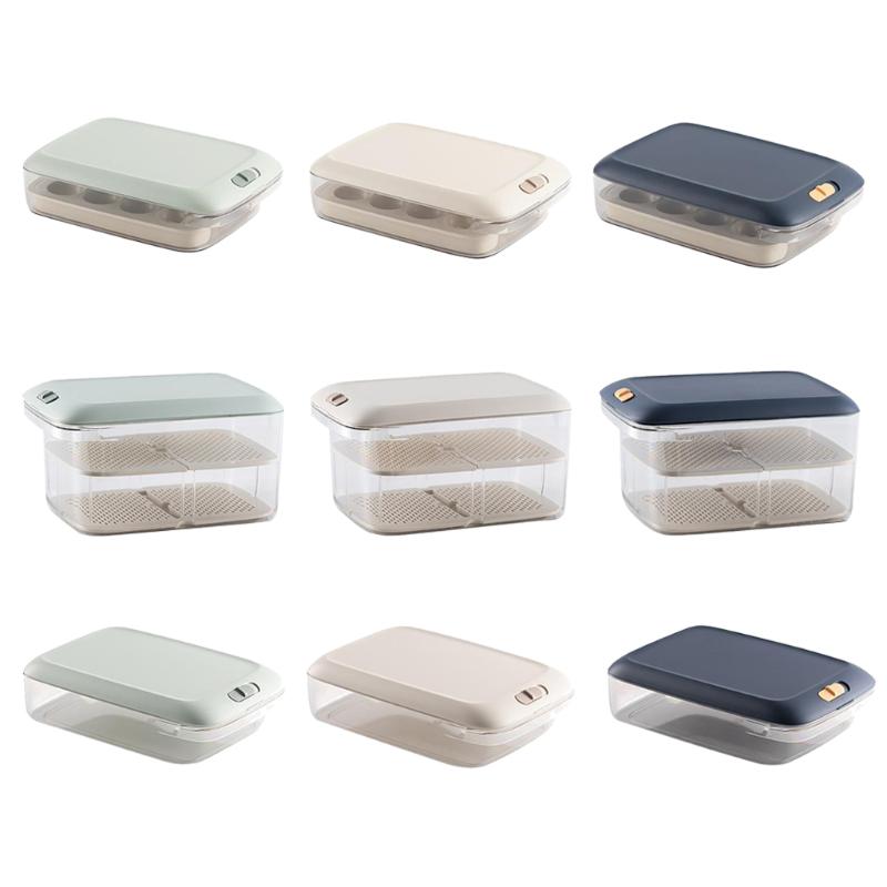 

Clear Fruits Storage Containers Leak-Proof Cheese Organizer for Fridge