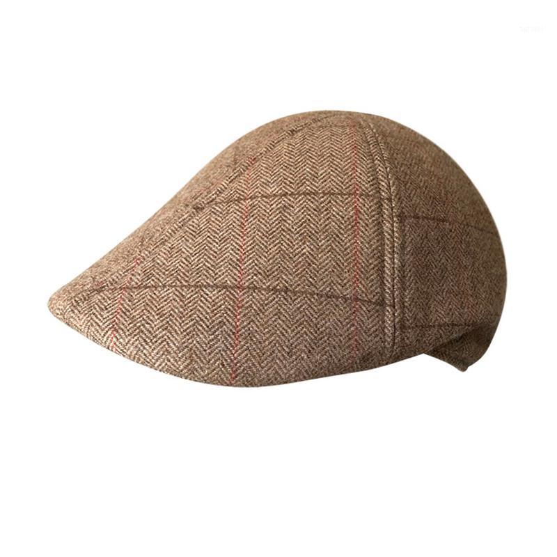 

Classic Englad Style Plaid Berets Caps For Men Women Casual Unisex Sports Caps Wool Newsboy Hats Boina Casquette Flat Cap BLM2661, Dark grey
