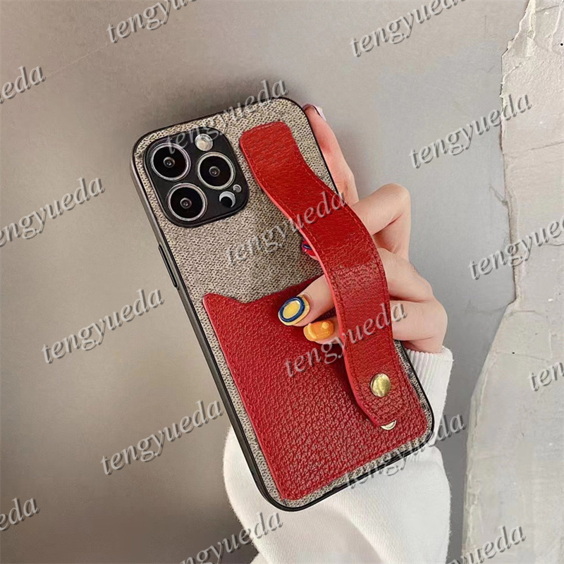 

For iphone 13 13pro 12 12pro 11 11 pro max XS Xsmax 7plus Phone Cases Fashion Designer Leather Card Holder Pocket Case Luxury Wristband Cellphone Cover High Quality, G5-oppbags