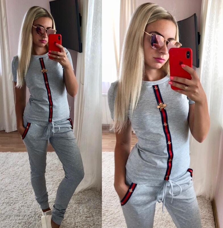 

strip Patchwork 2 piece set women Tracksuit jacket Pants Set jogging femme Sportwear Matching Set two piece