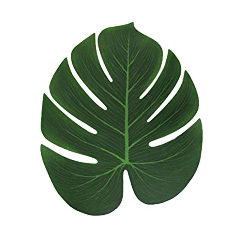 

30pcs Simulated turtle back leaf Tropical Leaves Palm Leaves Imitation Plant Party Decorations Summer Flowers Decoration1, Green