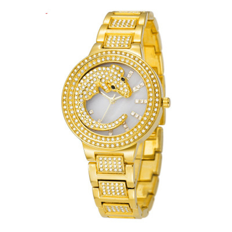 

Ladies watch, fashion animal watch, Gold
