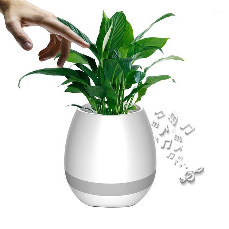 

Music Flowerpot Bluetooth Speakers Night Light Breathing LED Smart Plant Pots Play Piano Touching Plants Office Wireless Speaker1