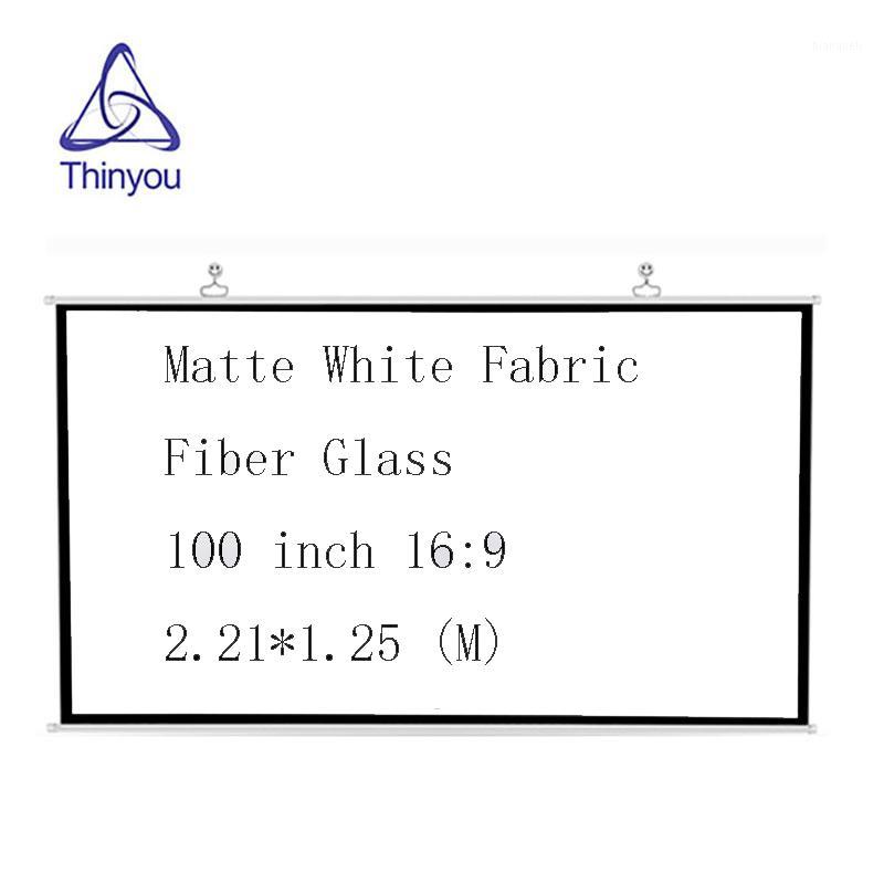 

Thinyou projector screen 100 inch 16:9 Matte White Fabric Fiber Glass High-definition Screen Wall for Wall Mounted Home Theater1